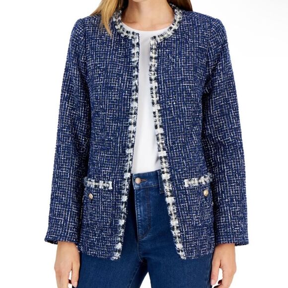 Charter Club Tweed Blazer - Picture 1 of 5